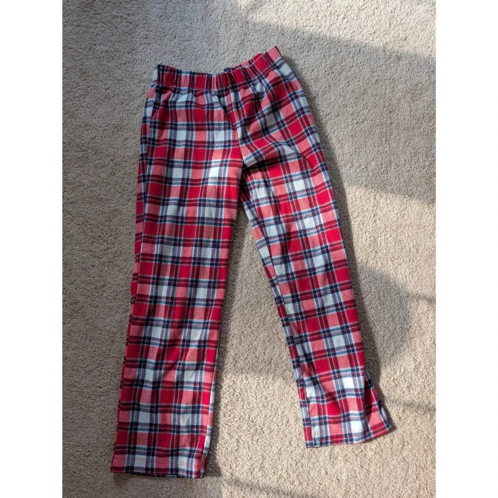 Old Navy Boys Fleece Pajama Pants Plaid Sleep Bottoms Size L 10-12